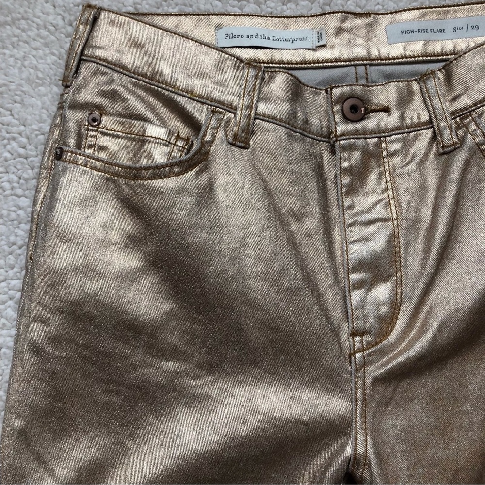 ANTHROPOLOGIE PILCRO Coated High Rise Cropped Jean - Picture 4 of 8